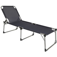 Garden Pleasure Gartenliege, Alu XXL Sonnenliege ABACO grau Aluminium