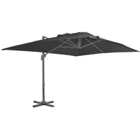 VidaXL Ampelschirm mit Aluminium-Mast 400 x 300 cm Anthrazit