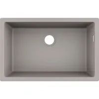 Hansgrohe S510-U660 links Unterbauspüle betongrau Handbetätigung 710 x 450