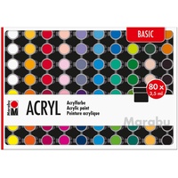 Marabu Acrylfarben Set Basic 80 St. 3,5 ml Mehrfarbig