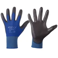 FELDTMANN stronghand Feinstrickhandschuh Lintao PU, blau, Gr. 10