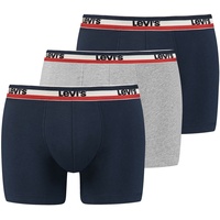 Levi's Underwear Logo Boxershorts 3 Einheiten Navy / Grey