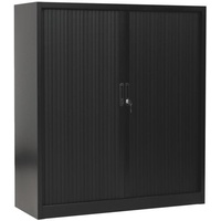 Gürkan Rollladenschrank schwarz 2 Fachböden 120,0 x 46,0 x