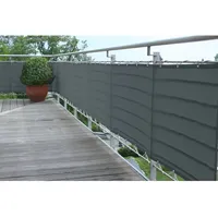 Floracord Balkonverkleidung 300 x 90 cm Grau Polyester