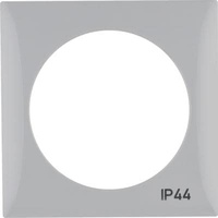 Berker Integro FLOW Rahmen 1fach mit Aufdruck "IP44", grau