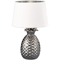 ETC Shop Tisch Lampe Keramik Ananas Design silber Wohn