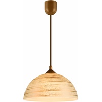 Licht-Erlebnisse Pendelleuchte in Gold Retro Design Glas Schirm Ø30cm