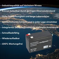 Akkuman Ersatzakku für Dell DL5000RMI5U Markenakku 8x 12V 9Ah