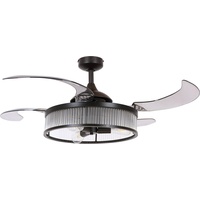 BEACON Corbelle 122 cm Deckenventilator schwarz/transparent