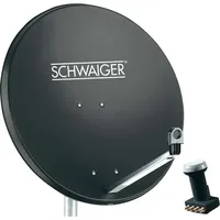 Schwaiger SPI991.1 80cm anthrazit + Quad LNB