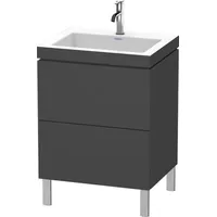 Duravit L-Cube Möbelwaschtisch c-bonded mit Unterbau bodenstehend, 60x48 cm,