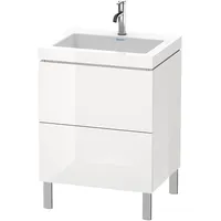 Duravit L-Cube Möbelwaschtisch c-bonded mit Unterbau bodenstehend, 60x48 cm,