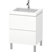 Duravit L-Cube Möbelwaschtisch c-bonded mit Unterbau bodenstehend, 60x48 cm,
