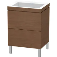 Duravit L-Cube Möbelwaschtisch c-bonded mit Unterbau bodenstehend, 60x48 cm,