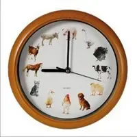 SAFE Schwäbische Albumfab Wanduhr Bauernhof mit Tierstimmen