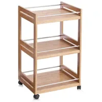 Zeller Bad-Rollwagen Bambus/Metall 76 cm x 38 cm x