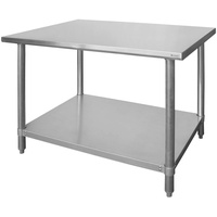 HENDI Arbeitstisch, Arbeidsplatte, Catering, Höhenverstellbare Füße, 1400x600x(H)850mm, Edelstahl