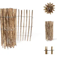 Floranica Staketenzaun Haselnuss 1 lfm x 90cm 4-6cm Abstand