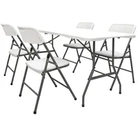 AMANKA Gartenmöbel Set Klappbar - 180cm Tisch mit 4