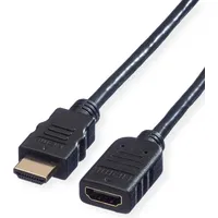 Value HDMI Verlängerungskabel HDMI-A Stecker, HDMI-A Buchse 1.50m Schwarz