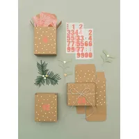 Rico Design Adventskalender Boxen Kraftpapier/Gold