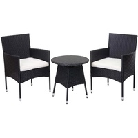 MCW Poly-Rattan Balkonset MCW-G27, Sitzgarnitur Gartengarnitur Sitzgruppe, 2xSessel+Tisch ~