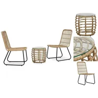 VidaXL Bistroset 3-tlg. natur 48583