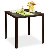 Relaxdays Gartentisch Holzoptik 77,5 x 77,5 x 74,5 cm