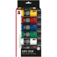 Marabu Acrylfarbe Set 6 St. Pink/Schwarz/Weiß