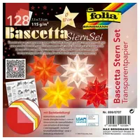 Folia Bascetta-Stern Faltblätter transparent 7,5 x 7,5 cm 128