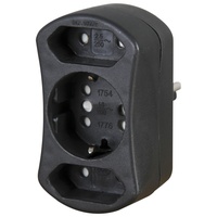 Kopp 179605004 3fach Steckdosen-Verteiler Schwarz