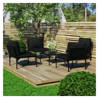 VidaXL Garten-Lounge-Set 5-tlg. schwarz 48590