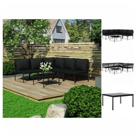 VidaXL Lounge-Set schwarz 48588