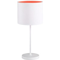 WOFI Tisch Leuchte E27 weiß orange Büro Wohnzimmer 1flg