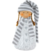 EGLO Deko Figur Mädchen Kind Zöpfe Winter Schal Mütze