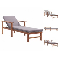 VidaXL Sonnenliege 200 x 55 x 56 cm braun/grau