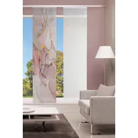 VISION S Schiebegardine MARMOSA, 84690-2307 rose, Bambus-Optik, halbtransparent, 260x60cm