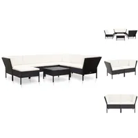 VidaXL Garten-Lounge-Set schwarz 48952