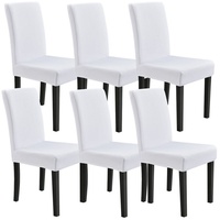 Neu.haus 6er-Set Stuhlhusse 42-53 cm Weiß neu.haus