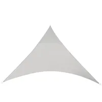 [en.casa] en.casa Sonnensegel Cosenza Sonnenschutz Dreieckig 360x360x360cm Hellgrau