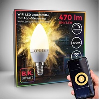 B.K.Licht LED-Leuchtmittel, E14, 1 St., Warmweiß, Smart Home LED-Lampe,