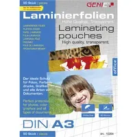 GENIE Laminierfolien DIN A3; 80 Micron) 50er Pack