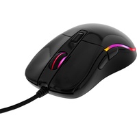 Deltaco RGB Gaming Mouse, schwarz glänzend, USB