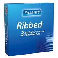 Pasante Passion (Ribbed), gerillte Kondome zur Steigerung der Stimulation,