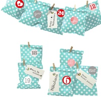 Frau WUNDERVoll® DIY Adventskalender zum Befülen Bescherung, Papiertueten flach