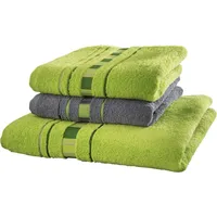 Erwin Müller Achern Handtuchset 3-tlg. grün/grau