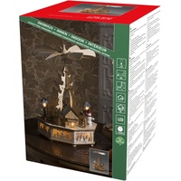 Konstsmide LED Holzpyramide naturfarben 22 x 22 x 28,5