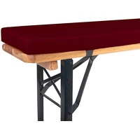 TexDeko Bankauflage 220 x 25 x 4 cm rot