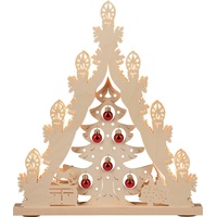 Weigla günter gläser leuchtenherstellung weigla LED Lichterspitze/Schwibbogen"Weihnachtsbaum mit roten