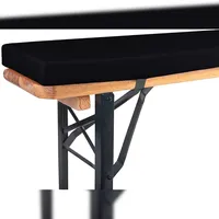 TexDeko Bankauflage 220 x 25 x 4 cm schwarz